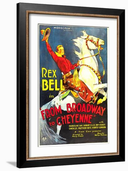 From Broadway to Cheyenne, Rex Bell, 1932-null-Framed Art Print
