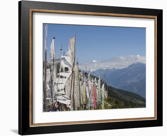 From Cheli La Pass of Bhutan's Most Sacred Mountain, Mount Jhomolhari, 7314M, Himalayas, Bhutan-Angelo Cavalli-Framed Photographic Print