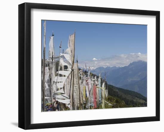 From Cheli La Pass of Bhutan's Most Sacred Mountain, Mount Jhomolhari, 7314M, Himalayas, Bhutan-Angelo Cavalli-Framed Photographic Print