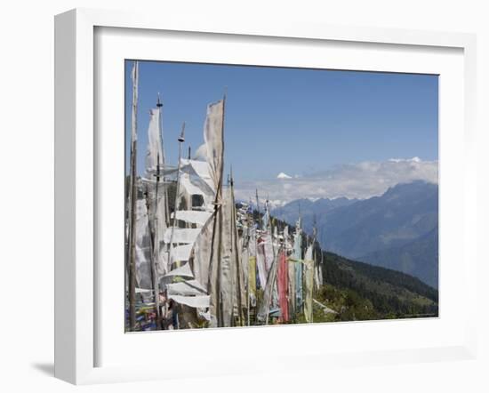 From Cheli La Pass of Bhutan's Most Sacred Mountain, Mount Jhomolhari, 7314M, Himalayas, Bhutan-Angelo Cavalli-Framed Photographic Print