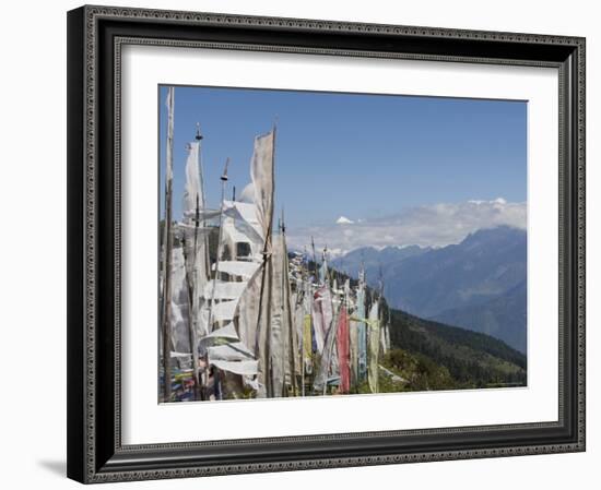 From Cheli La Pass of Bhutan's Most Sacred Mountain, Mount Jhomolhari, 7314M, Himalayas, Bhutan-Angelo Cavalli-Framed Photographic Print