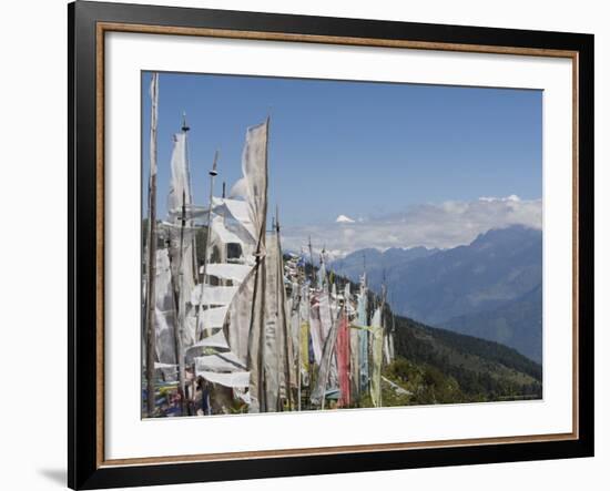 From Cheli La Pass of Bhutan's Most Sacred Mountain, Mount Jhomolhari, 7314M, Himalayas, Bhutan-Angelo Cavalli-Framed Photographic Print