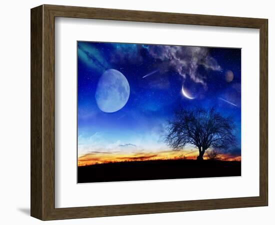 From Earth Looking Out Into The A Surreal Night Starry Sky-Vicki France-Framed Premium Giclee Print