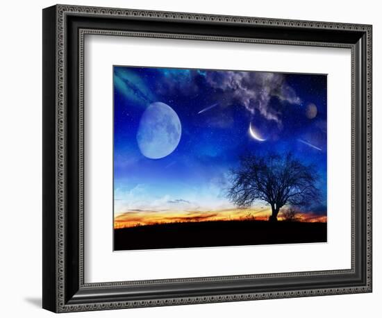 From Earth Looking Out Into The A Surreal Night Starry Sky-Vicki France-Framed Premium Giclee Print