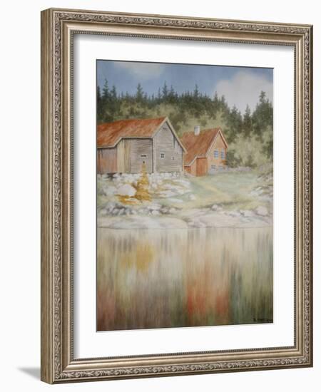 From Gopledal in Farris watercolor on paper-Theodor Severin Kittelsen-Framed Giclee Print