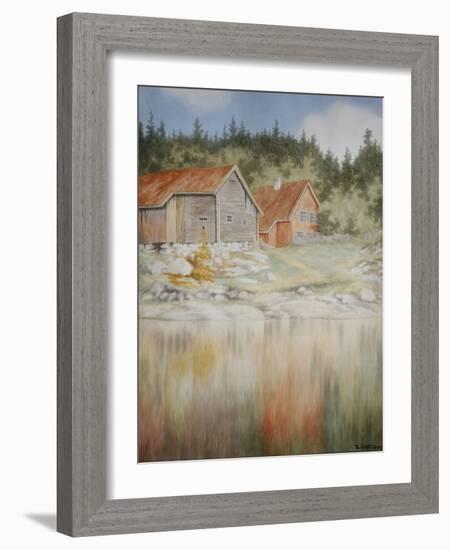 From Gopledal in Farris watercolor on paper-Theodor Severin Kittelsen-Framed Giclee Print