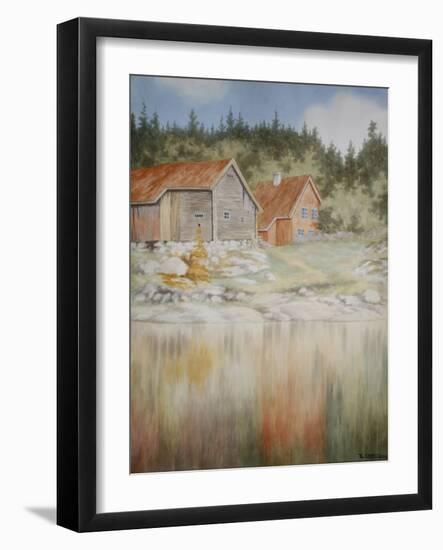 From Gopledal in Farris watercolor on paper-Theodor Severin Kittelsen-Framed Giclee Print