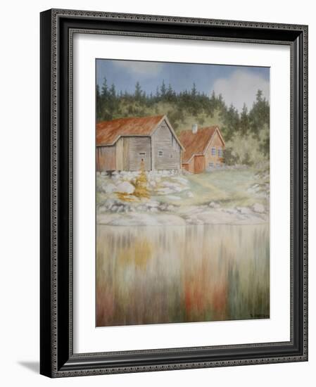 From Gopledal in Farris watercolor on paper-Theodor Severin Kittelsen-Framed Giclee Print