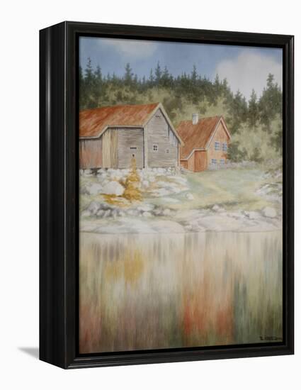 From Gopledal in Farris watercolor on paper-Theodor Severin Kittelsen-Framed Premier Image Canvas