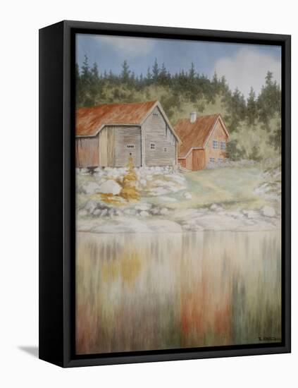 From Gopledal in Farris watercolor on paper-Theodor Severin Kittelsen-Framed Premier Image Canvas