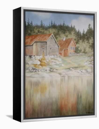 From Gopledal in Farris watercolor on paper-Theodor Severin Kittelsen-Framed Premier Image Canvas