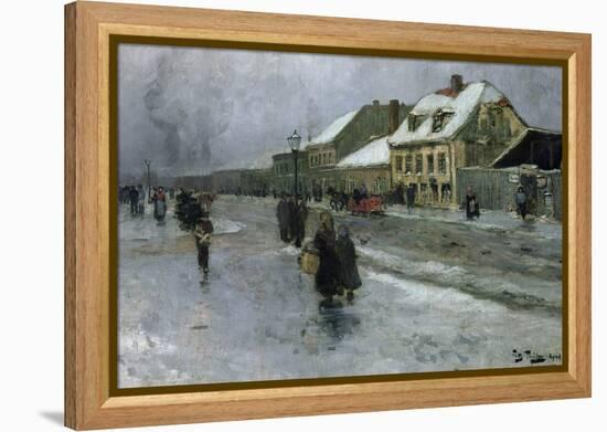 From Gronland Kristiania  Oslo, 1888 oil on panel-Fritz Thaulow-Framed Premier Image Canvas
