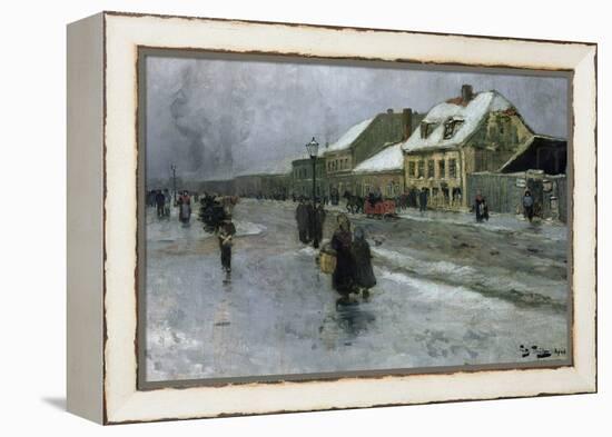 From Gronland Kristiania  Oslo, 1888 oil on panel-Fritz Thaulow-Framed Premier Image Canvas