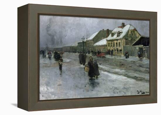 From Gronland Kristiania  Oslo, 1888 oil on panel-Fritz Thaulow-Framed Premier Image Canvas