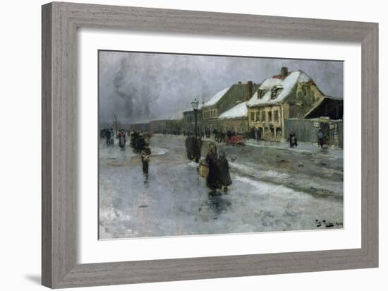 From Gronland Kristiania  Oslo, 1888 oil on panel-Fritz Thaulow-Framed Giclee Print