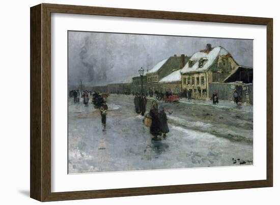 From Gronland Kristiania  Oslo, 1888 oil on panel-Fritz Thaulow-Framed Giclee Print