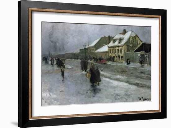 From Gronland Kristiania  Oslo, 1888 oil on panel-Fritz Thaulow-Framed Giclee Print