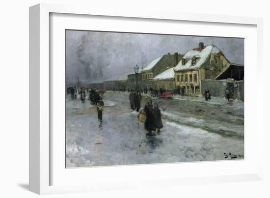 From Gronland Kristiania  Oslo, 1888 oil on panel-Fritz Thaulow-Framed Giclee Print