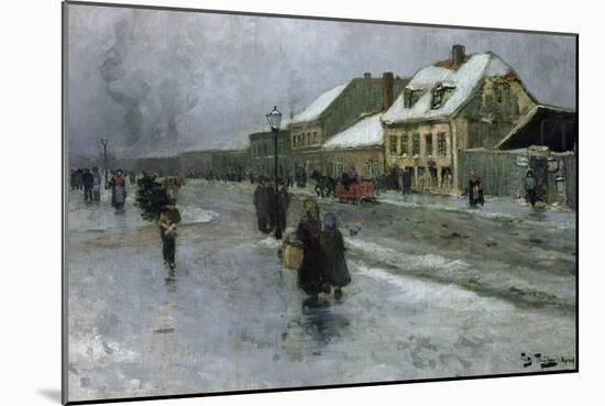 From Gronland Kristiania  Oslo, 1888 oil on panel-Fritz Thaulow-Mounted Giclee Print