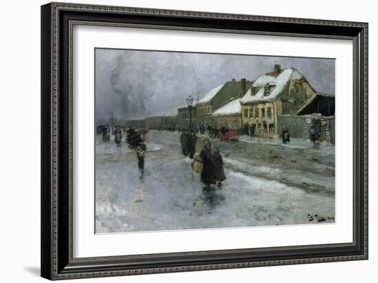 From Gronland Kristiania  Oslo, 1888 oil on panel-Fritz Thaulow-Framed Giclee Print