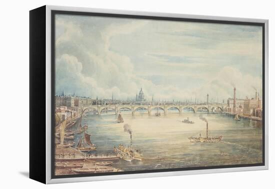 From Hungerford Pier, 1837-Gideon Yates-Framed Premier Image Canvas