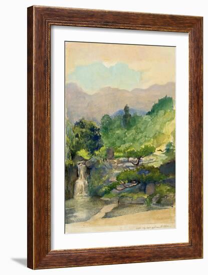 From Our Garden in Nikko Mountain Looking Toward Nan-Tai-San Whose Outline Is Rounded by Fog-John La Farge-Framed Giclee Print