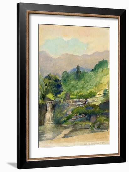 From Our Garden in Nikko Mountain Looking Toward Nan-Tai-San Whose Outline Is Rounded by Fog-John La Farge-Framed Giclee Print