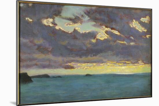 From Pentire Point (Oil on Panel)-Arthur Hughes-Mounted Giclee Print