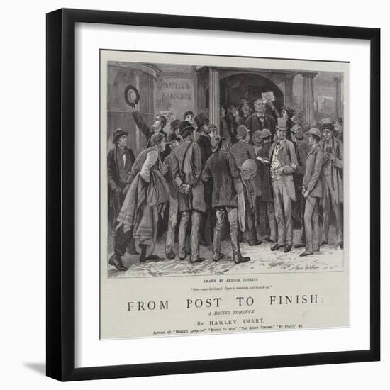 From Post to Finish, a Racing Romance-Arthur Hopkins-Framed Giclee Print