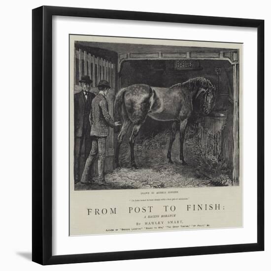 From Post to Finish, a Racing Romance-Arthur Hopkins-Framed Giclee Print