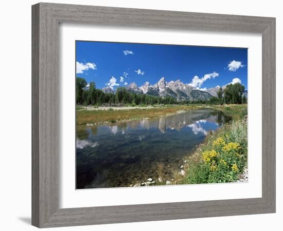 from Schwabacher's Landing Across the Snake River to the Teton Range, Grand Teton National Park-Ruth Tomlinson-Framed Photographic Print