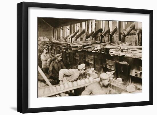 From the German Side: Making War Bread in a Field-Bakery of Von Hindenburg's Army-German photographer-Framed Giclee Print