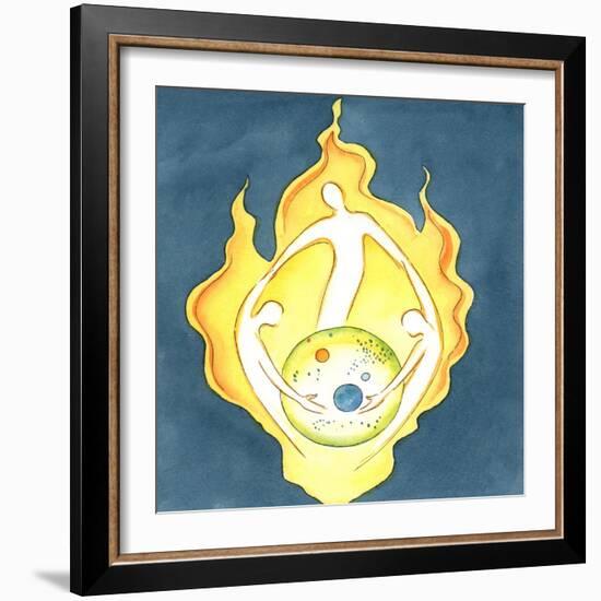 From the Heart of God Has Sprung All that Exists, 2003 (W/C on Paper)-Elizabeth Wang-Framed Giclee Print