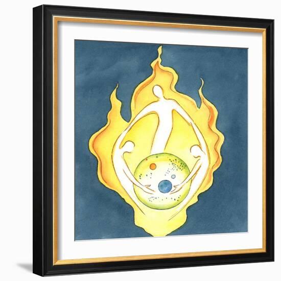 From the Heart of God Has Sprung All that Exists, 2003 (W/C on Paper)-Elizabeth Wang-Framed Giclee Print