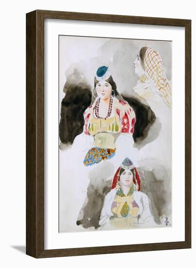 From the Moroccan Sketchbook, 1832-Eugene Delacroix-Framed Giclee Print