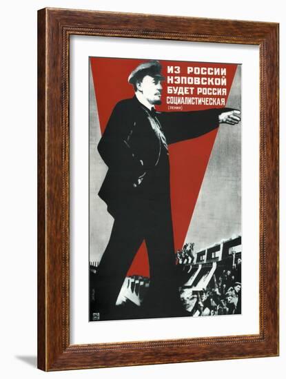 From the Nep Russia Will Come the Socialist Russia!, 1930-Gustav Klutsis-Framed Giclee Print