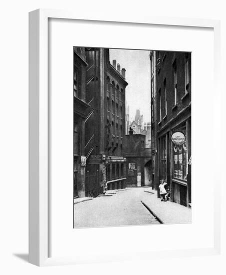 From the Old Bailey Looking Down the Hill of Fleet Lane, London, 1926-1927-null-Framed Giclee Print