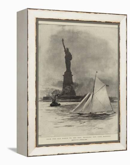 From the Old World to the New, Entering New York Harbour-William Lionel Wyllie-Framed Premier Image Canvas