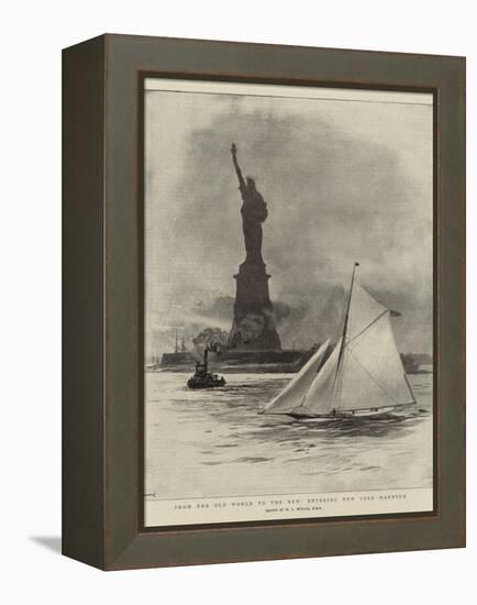 From the Old World to the New, Entering New York Harbour-William Lionel Wyllie-Framed Premier Image Canvas