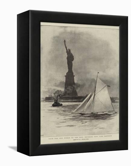 From the Old World to the New, Entering New York Harbour-William Lionel Wyllie-Framed Premier Image Canvas