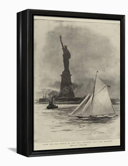 From the Old World to the New, Entering New York Harbour-William Lionel Wyllie-Framed Premier Image Canvas