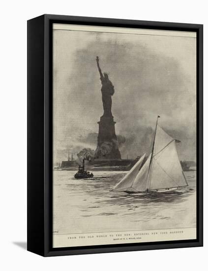 From the Old World to the New, Entering New York Harbour-William Lionel Wyllie-Framed Premier Image Canvas