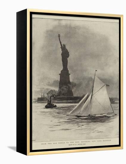 From the Old World to the New, Entering New York Harbour-William Lionel Wyllie-Framed Premier Image Canvas