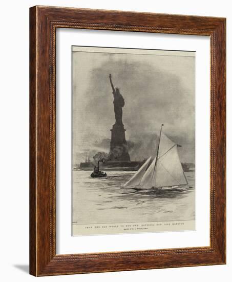 From the Old World to the New, Entering New York Harbour-William Lionel Wyllie-Framed Giclee Print