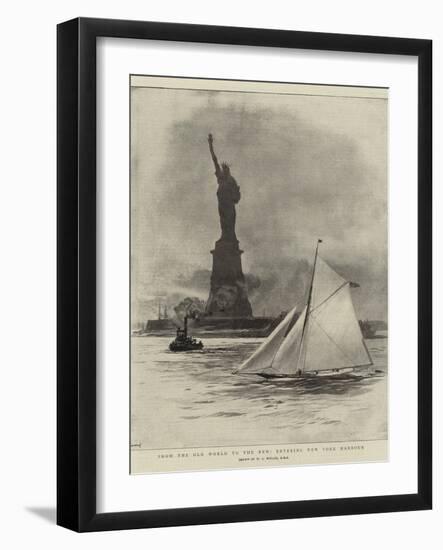 From the Old World to the New, Entering New York Harbour-William Lionel Wyllie-Framed Giclee Print