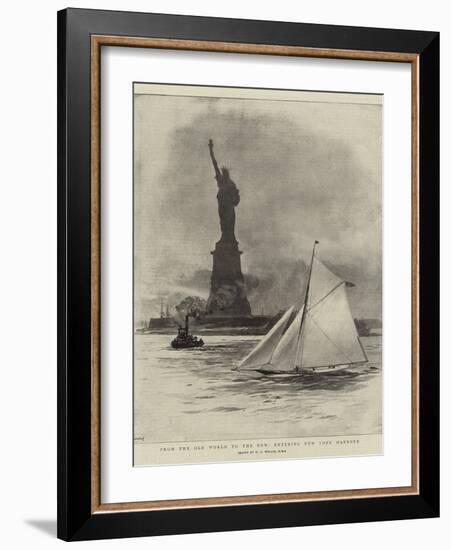 From the Old World to the New, Entering New York Harbour-William Lionel Wyllie-Framed Giclee Print