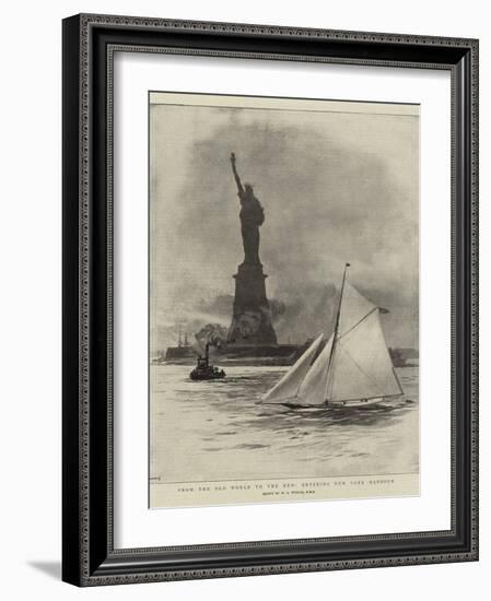 From the Old World to the New, Entering New York Harbour-William Lionel Wyllie-Framed Giclee Print