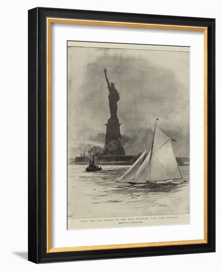 From the Old World to the New, Entering New York Harbour-William Lionel Wyllie-Framed Giclee Print