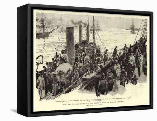 From the Old World to the New, Irish Emigrants Coming on Board at Queenstown-William Lionel Wyllie-Framed Premier Image Canvas