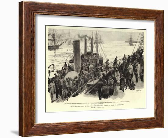 From the Old World to the New, Irish Emigrants Coming on Board at Queenstown-William Lionel Wyllie-Framed Giclee Print